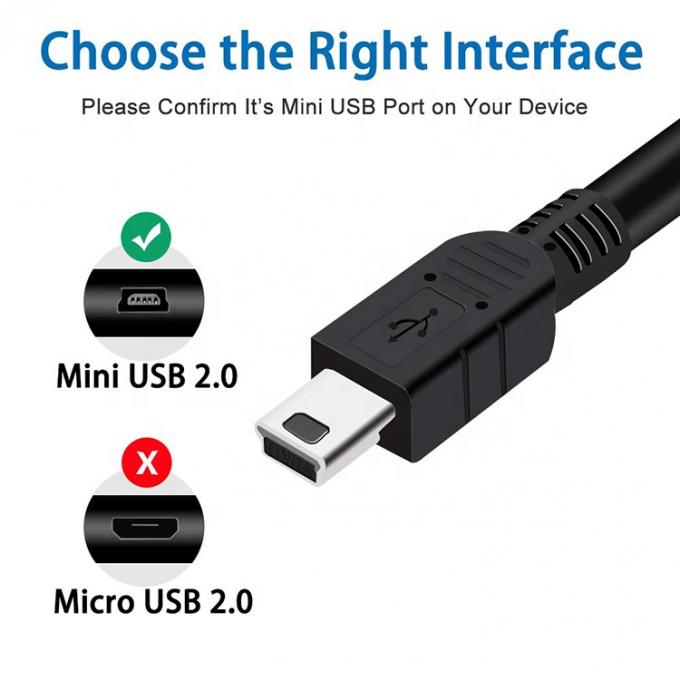 1m 1.5m 2m 3m 5m 10m φορτιστή δεδομένων USB A αρσενικό σε μίνι B 5P καλώδιο USB για κάμερα ελεγκτή PS3 3
