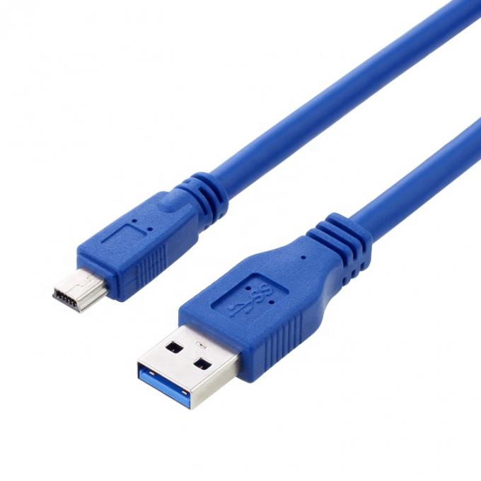 Υψηλής ταχύτητας 5Gbps USB 3.0 τύπου A αρσενικό έως Mini B 10 PIN USB 3.0 καλώδιο επέκτασης 4