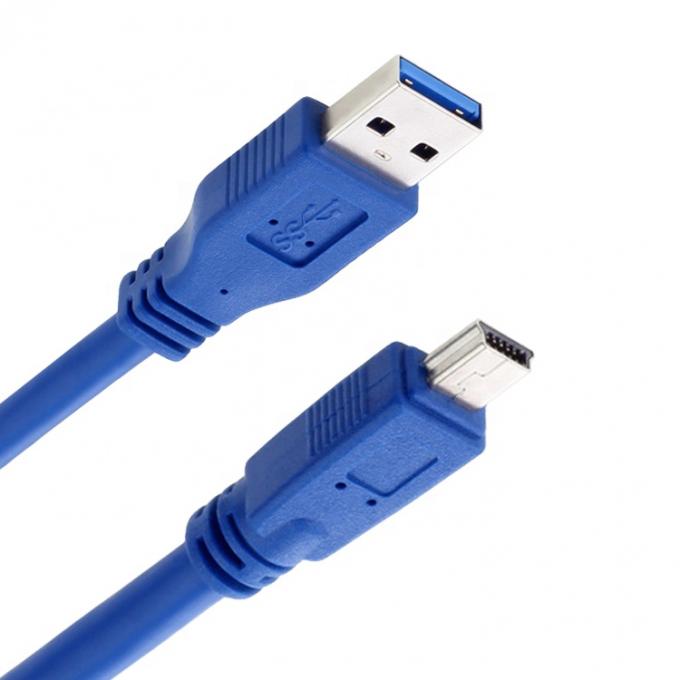 Υψηλής ταχύτητας 5Gbps USB 3.0 τύπου A αρσενικό έως Mini B 10 PIN USB 3.0 καλώδιο επέκτασης 2