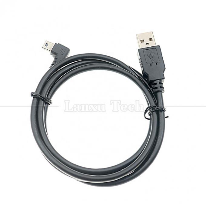 1m 2m 3m 5m 90 βαθμούς σχήμα L δεξιά αριστερή γωνία USB 2.0 A αρσενικό σε Μίνι B 5 πιν USB καλώδιο φόρτισης δεδομένων για MP3 κάμερα 4