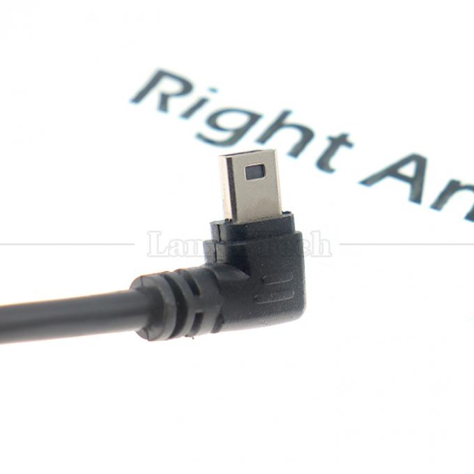 1m 2m 3m 5m 90 βαθμούς σχήμα L δεξιά αριστερή γωνία USB 2.0 A αρσενικό σε Μίνι B 5 πιν USB καλώδιο φόρτισης δεδομένων για MP3 κάμερα 7