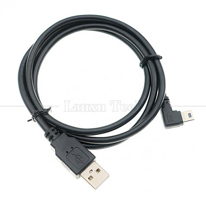 1m 2m 3m 5m 90 βαθμούς σχήμα L δεξιά αριστερή γωνία USB 2.0 A αρσενικό σε Μίνι B 5 πιν USB καλώδιο φόρτισης δεδομένων για MP3 κάμερα 8