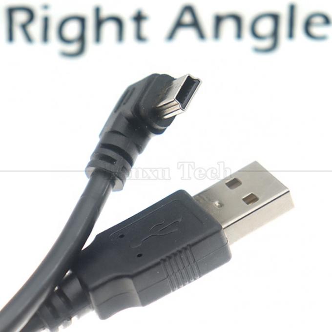 1m 2m 3m 5m 90 βαθμούς σχήμα L δεξιά αριστερή γωνία USB 2.0 A αρσενικό σε Μίνι B 5 πιν USB καλώδιο φόρτισης δεδομένων για MP3 κάμερα 6