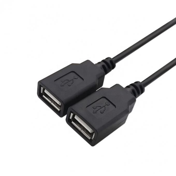 Προσαρμοσμένο OEM 2m 1 αρσενικό προς 2 θηλυκό Y USB καλώδιο διαίρεσης για φόρτιση 5
