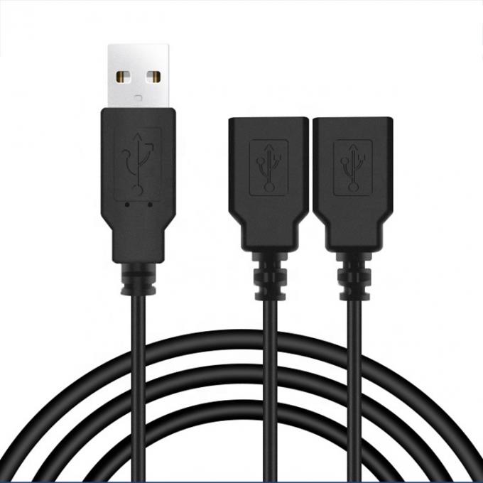 Προσαρμοσμένο OEM 2m 1 αρσενικό προς 2 θηλυκό Y USB καλώδιο διαίρεσης για φόρτιση 3