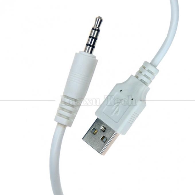 Συγχρονισμός δεδομένων φόρτιση USB A αρσενικό σε Aux 4 πόλους 3.5mm Audio DC Jack Adapter καλώδιο φόρτισης για ακουστικά ομιλητή 1