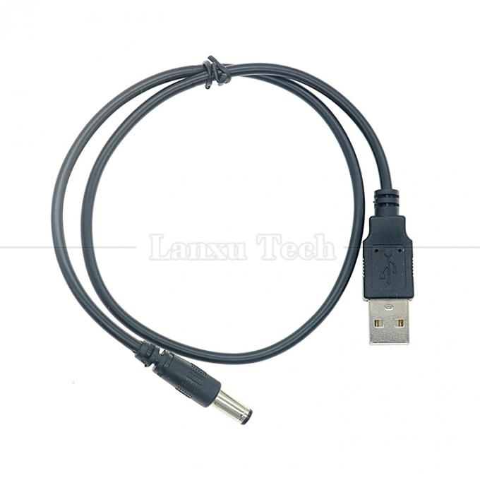 1M 2A 5V USB σε DC 5.5x2.1mm Barrel Jack Power Charger Cable για φως Led Φώτα Φωνάκτης Φαν Tablet Camera Router TV Box 5