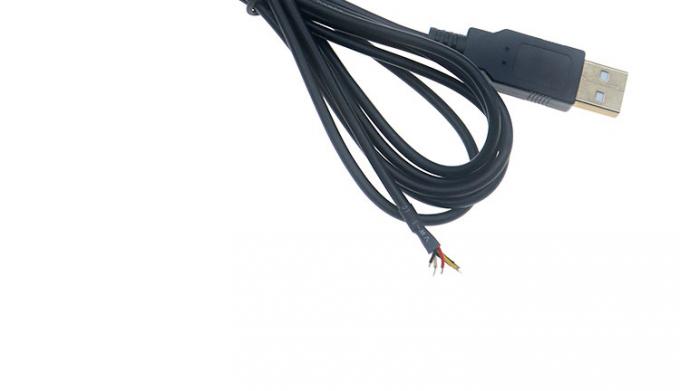 Ασπίδα USB A Άντρας σε 4 γυμνά καλώδια Ανοιχτό άκρο καλώδιο Pigtail 7