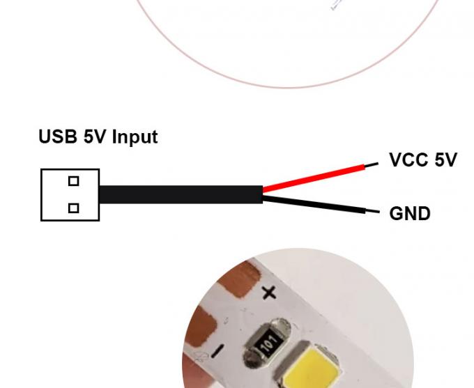 Υψηλής ποιότητας 5V USB 2.0 Άντρας για να ανοίξει απογυμνωμένο γυμνό 2pin καλώδια Τελικό καλώδιο Pigtail για LED φως λάμπα Strip 4