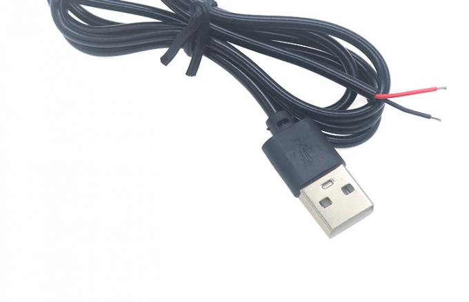 Υψηλής ποιότητας 5V USB 2.0 Άντρας για να ανοίξει απογυμνωμένο γυμνό 2pin καλώδια Τελικό καλώδιο Pigtail για LED φως λάμπα Strip 8