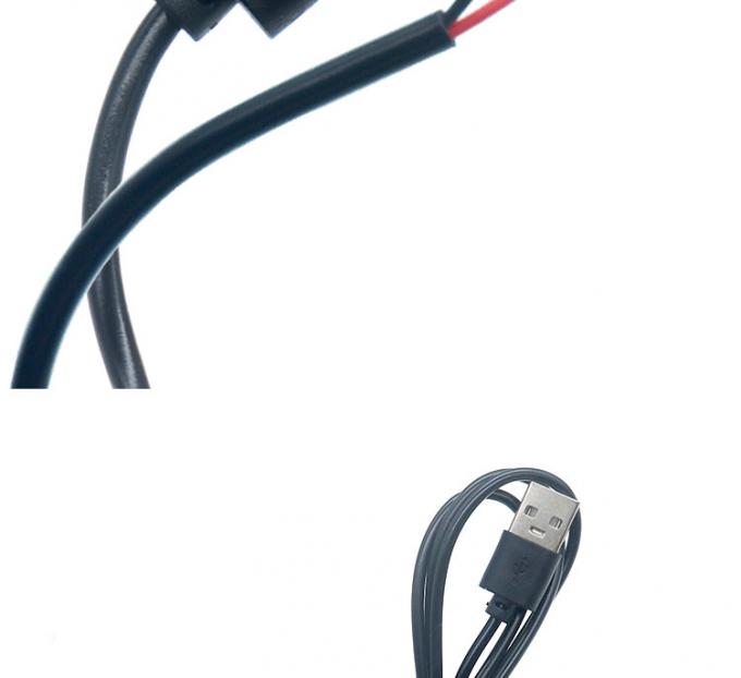 Υψηλής ποιότητας 5V USB 2.0 Άντρας για να ανοίξει απογυμνωμένο γυμνό 2pin καλώδια Τελικό καλώδιο Pigtail για LED φως λάμπα Strip 6