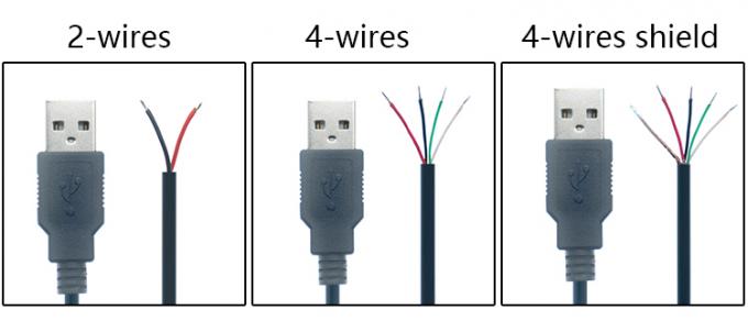 5V USB για να ανοίξετε απογυμνωμένα καλαμποκασμένα γυμνά καλώδια Τελικό καλώδιο φορτιστή ηλεκτρικής ενέργειας Pigtail για λαμπτήρα LED Strip Light 2