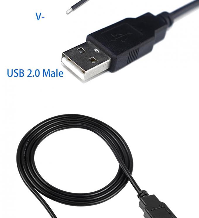 5V USB για να ανοίξετε απογυμνωμένα καλαμποκασμένα γυμνά καλώδια Τελικό καλώδιο φορτιστή ηλεκτρικής ενέργειας Pigtail για λαμπτήρα LED Strip Light 5