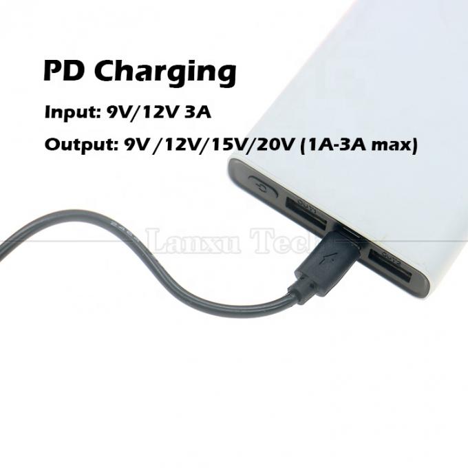 PD φόρτιση 3A 9V 12V 15V 20V USB τύπου C σε DC 5.5x2.1mm Jack Adapter Converter Cable για Wifi Router Modem Projector Camera 2