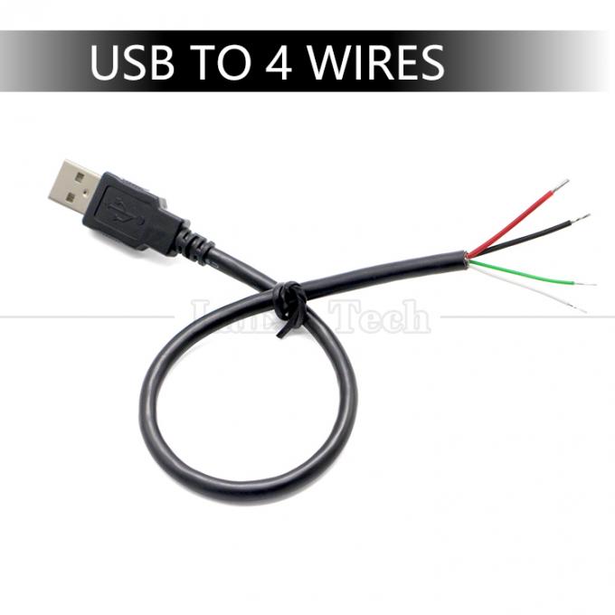 Προσαρμοσμένο USB 2.0 Τύπου Α αρσενικό έως απογυμνωμένο κονσερβοποιημένο 2 3 4 καλώδια ανοιχτό άκρο καλώδιο φόρτισης δεδομένων Pigtail 8