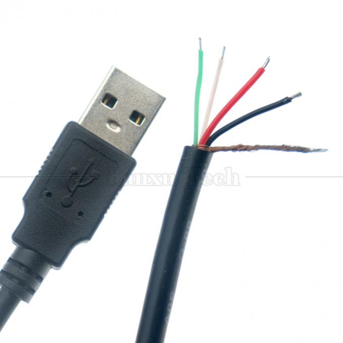 Προσαρμοσμένη κατασκευή USB A από αρσενικό σε απογυμνωμένο γυμνό σύρμα 3