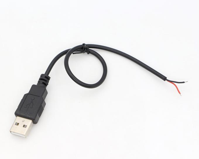 ΕΠΙΧΡΗΜΑΤΙΚΟ USB 2.0 Άντρας για να ανοίξει απογυμνωμένο κονσερβοποιημένο γυμνό 2 Wire End Pigtail καλώδιο ρεύματος 5