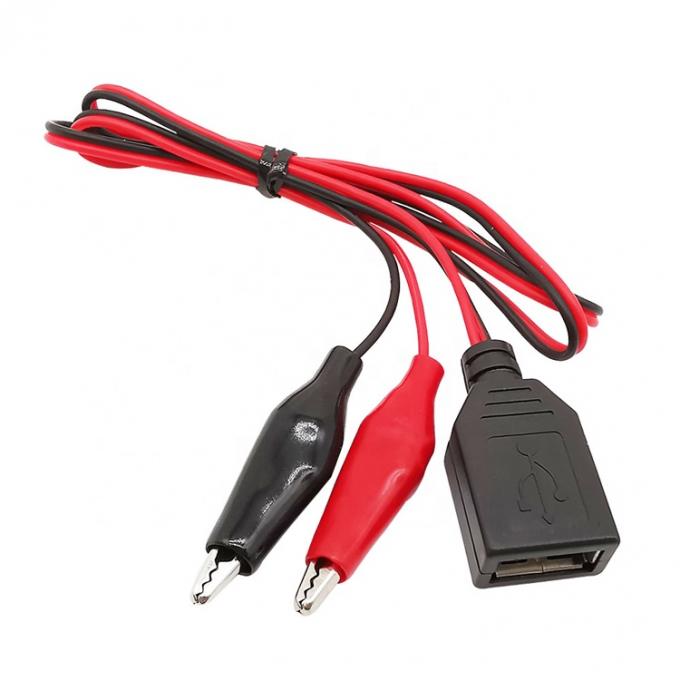 Κροκόδειλος Κραμπς Αλιγάτορα Κλιπ στο USB Ένα θηλυκό καλώδιο προσαρμοστή καλωδίου δοκιμής 0
