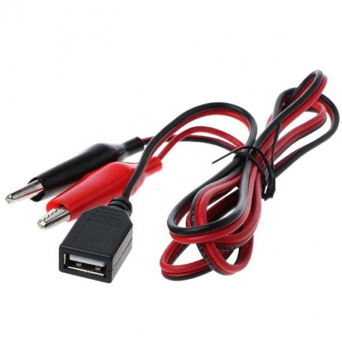 Κροκόδειλος Κραμπς Αλιγάτορα Κλιπ στο USB Ένα θηλυκό καλώδιο προσαρμοστή καλωδίου δοκιμής 3