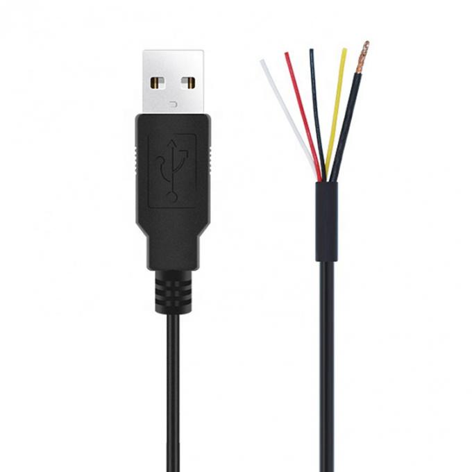 ΕΠΙΧΡΗΜΑΤΙΚΟ ΚΑΠΙΛΟ USB 2.0 Αρσενικό προς απογυμνωμένο Κουτί 4 καλώδια Ανοιχτό άκρο χοιροπέταλος γυμνό καλώδιο 6