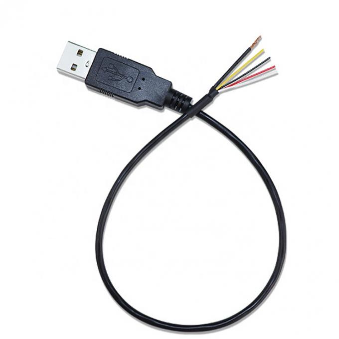 ΕΠΙΧΡΗΜΑΤΙΚΟ ΚΑΠΙΛΟ USB 2.0 Αρσενικό προς απογυμνωμένο Κουτί 4 καλώδια Ανοιχτό άκρο χοιροπέταλος γυμνό καλώδιο 3