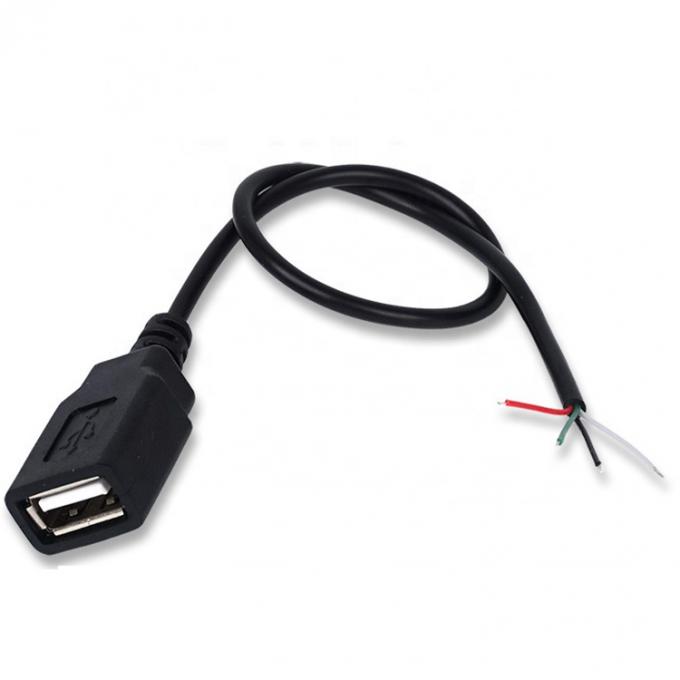 Άντρας-γυναίκα USB 2.0 τύπου Α Plug to Free End Κουτίρ ανοιχτού καλωδίου φορτιστή καλωδίου για λωρίδα LED 3