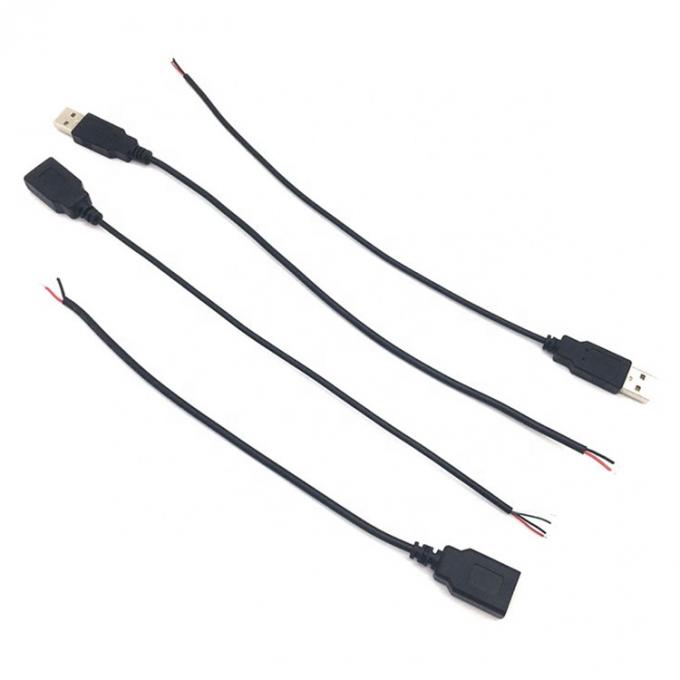 Άντρας-γυναίκα USB 2.0 τύπου Α Plug to Free End Κουτίρ ανοιχτού καλωδίου φορτιστή καλωδίου για λωρίδα LED 2