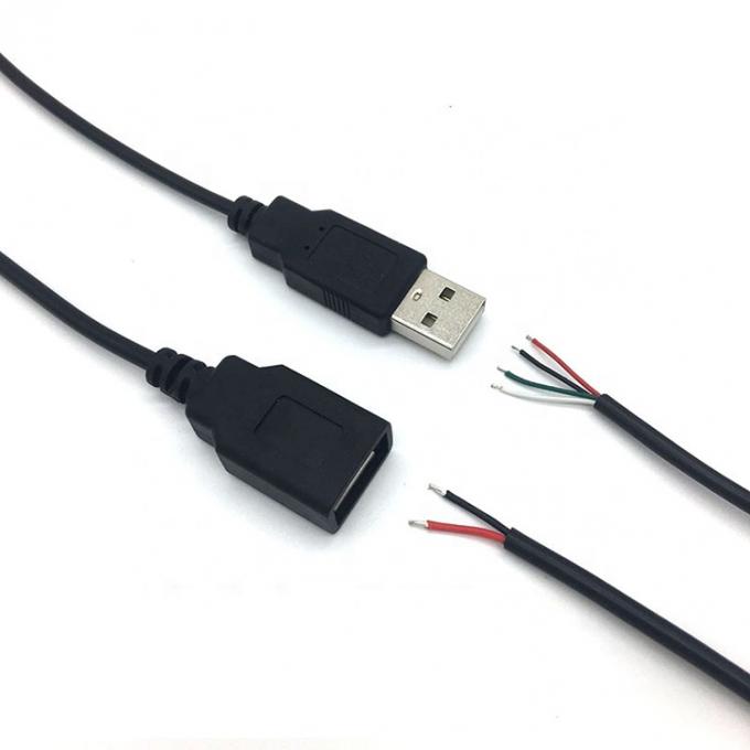Άντρας-γυναίκα USB 2.0 τύπου Α Plug to Free End Κουτίρ ανοιχτού καλωδίου φορτιστή καλωδίου για λωρίδα LED 5