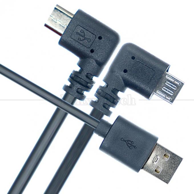 90 μοίρες δεξιά γωνία USB σε Micro B καλώδιο φορτιστή δεδομένων για τηλέφωνο tablet ψηφιακή κάμερα GPS 1