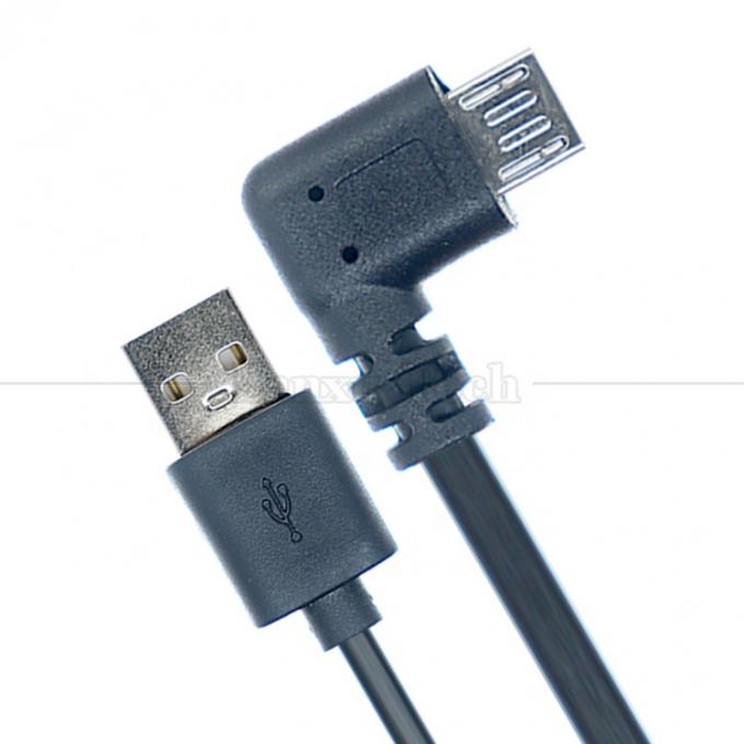 90 μοίρες δεξιά γωνία USB σε Micro B καλώδιο φορτιστή δεδομένων για τηλέφωνο tablet ψηφιακή κάμερα GPS 2