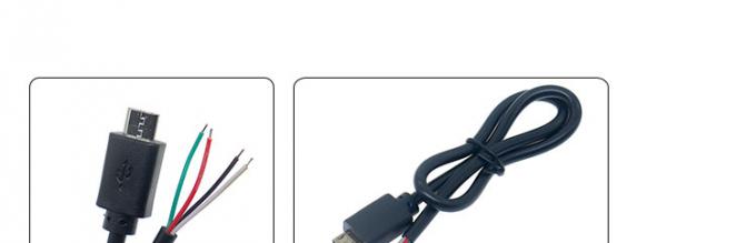 OEM Custom Micro B V8 5 Pin USB αρσενικό για να ανοίξει Pigtail γυμνά καλώδια καλώδιο 0