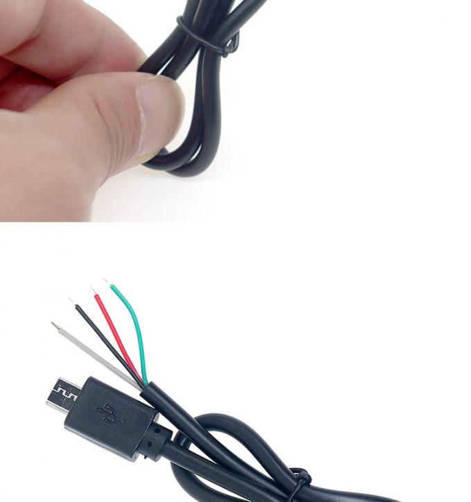 OEM Custom Micro B V8 5 Pin USB αρσενικό για να ανοίξει Pigtail γυμνά καλώδια καλώδιο 2