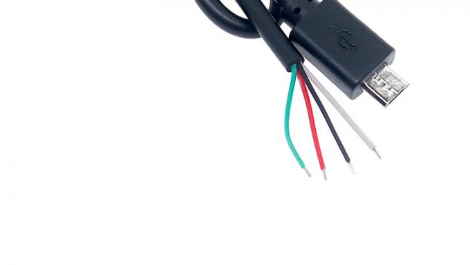 OEM Custom Micro B V8 5 Pin USB αρσενικό για να ανοίξει Pigtail γυμνά καλώδια καλώδιο 4
