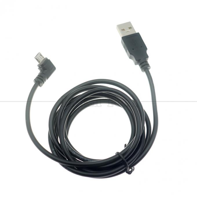 Προσαρμογή 1m 2m 3m 90 μοίρες δεξιά γωνία Micro B V8 σύνδεσμος με καλώδιο φόρτισης δεδομένων επέκτασης USB 4