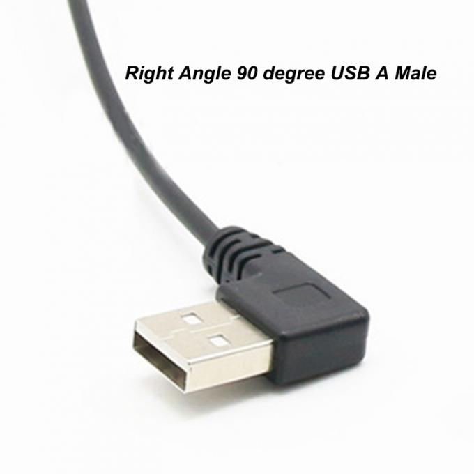ΚΑΛΟΣΜΟΣ 1M 90 μοίρες δεξιά γωνία USB A αρσενικό σε μικρο b αρσενικό ελαφρύ τυλιγμένο καλώδιο USB 3