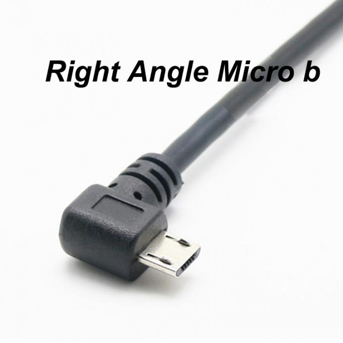 ΚΑΛΟΣΜΟΣ 1M 90 μοίρες δεξιά γωνία USB A αρσενικό σε μικρο b αρσενικό ελαφρύ τυλιγμένο καλώδιο USB 2