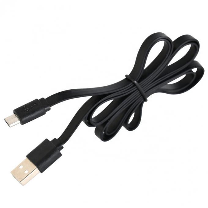 Μαύρο λευκό επίπεδο νουντλ καλώδιο Micro USB για Power Bank ομιλητής τηλέφωνο 3
