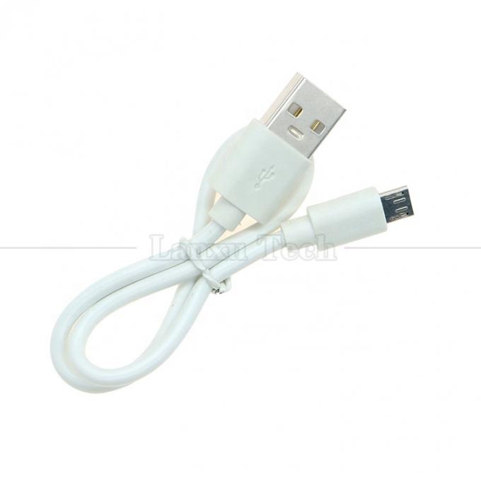 Σύντομο 30cm λευκό μαύρο V8 Micro USB καλώδιο φορτιστή για Android τηλέφωνο 4