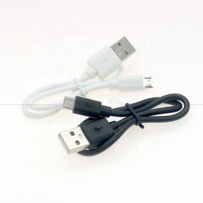 Σύντομο 30cm λευκό μαύρο V8 Micro USB καλώδιο φορτιστή για Android τηλέφωνο 2