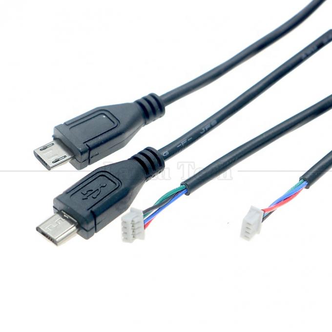 OEM Προσαρμοσμένο Micro USB σε JST 4 Pin 1.25mm Pitch Cable 0