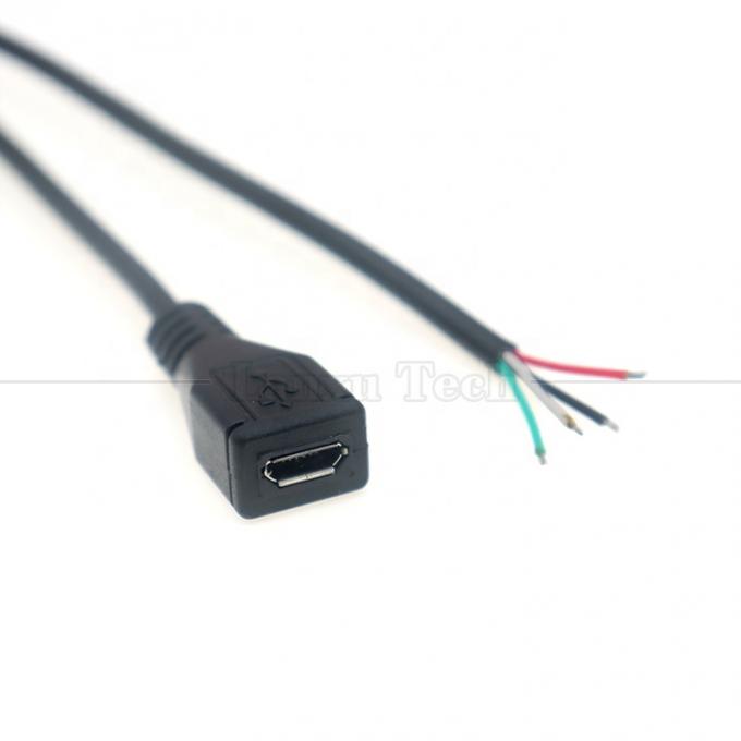 Πλήρωση δεδομένων OEM Micro b 5 PIN USB αρσενικό θηλυκό για να ανοίξει 2 4 πυρήνες γυμνά καλώδια καλώδιο Pigtail 2