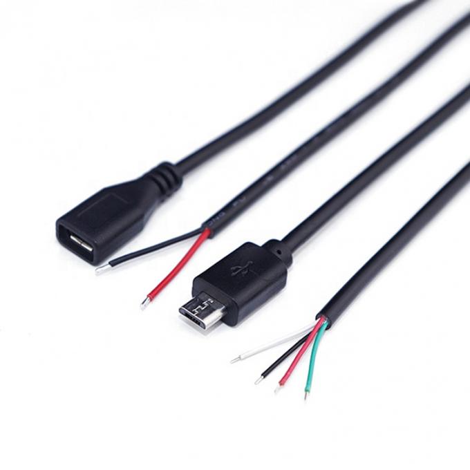 Πλήρωση δεδομένων OEM 2 4 πυρήνες Micro USB αρσενικό θηλυκό για να ανοίξετε γυμνά καλώδια καλώδιο Pigtail 2
