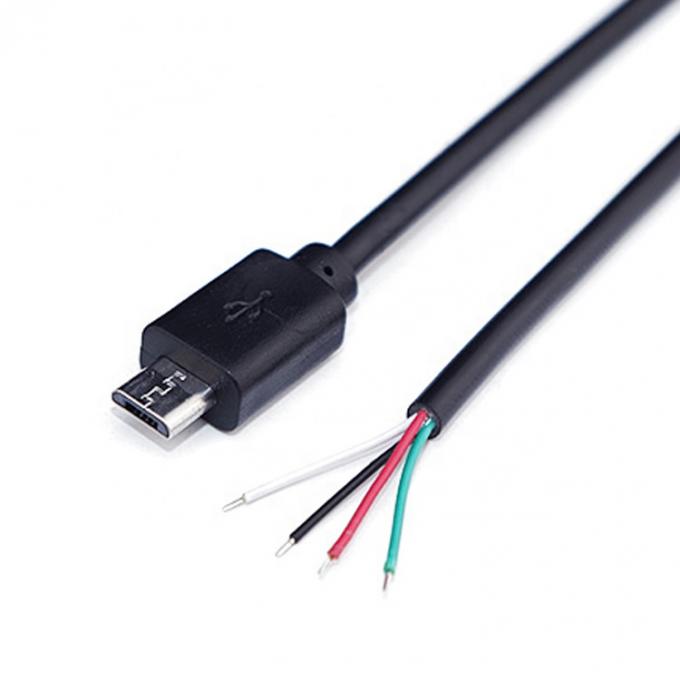 Πλήρωση δεδομένων OEM 2 4 πυρήνες Micro USB αρσενικό θηλυκό για να ανοίξετε γυμνά καλώδια καλώδιο Pigtail 4