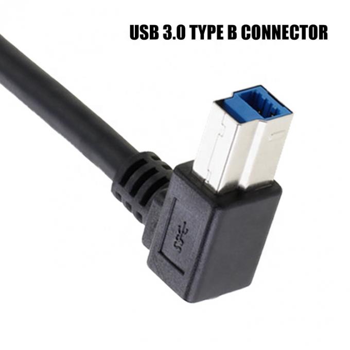 Υψηλής ταχύτητας 5Gbps 90 μοίρες δεξιά γωνία USB 3.0 A αρσενικό προς USB B τύπου καλώδιο για εκτυπωτή Epson HP 3