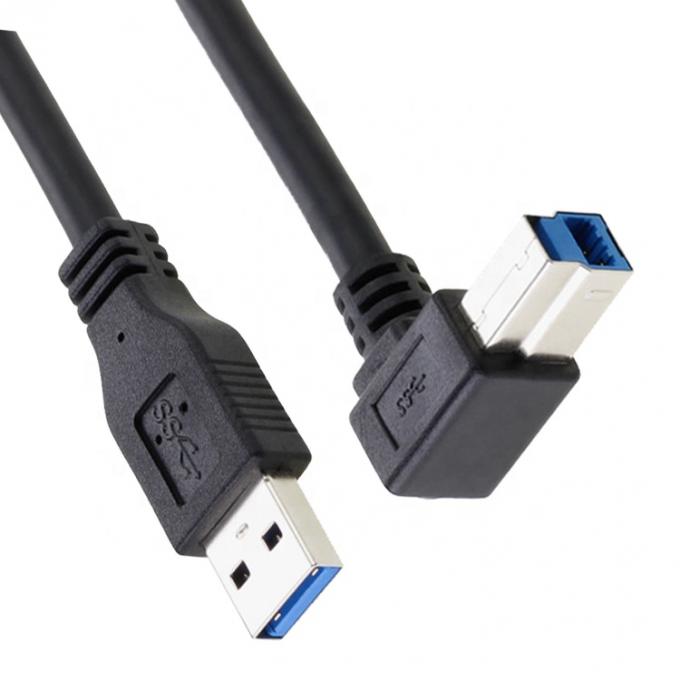 Υψηλής ταχύτητας 5Gbps 90 μοίρες δεξιά γωνία USB 3.0 A αρσενικό προς USB B τύπου καλώδιο για εκτυπωτή Epson HP 5