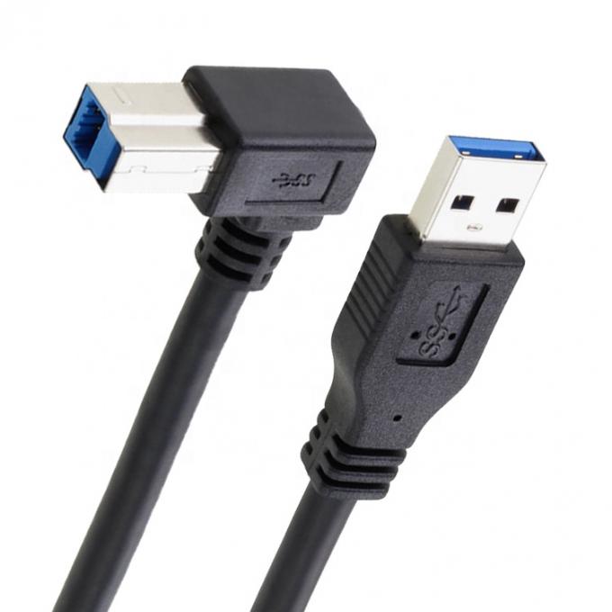Υψηλής ταχύτητας 5Gbps 90 μοίρες δεξιά γωνία USB 3.0 A αρσενικό προς USB B τύπου καλώδιο για εκτυπωτή Epson HP 6