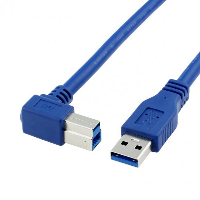 Υψηλής ταχύτητας 5Gbps 90 μοίρες δεξιά γωνία USB 3.0 A αρσενικό σε USB B τύπου καλώδιο εκτυπωτή για Epson HP 3
