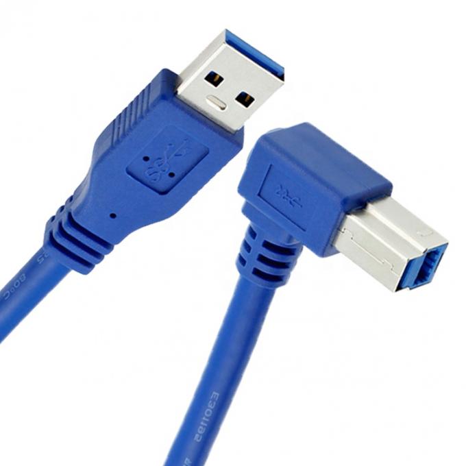 Υψηλής ταχύτητας 5Gbps 90 μοίρες δεξιά γωνία USB 3.0 A αρσενικό σε USB B τύπου καλώδιο εκτυπωτή για Epson HP 2