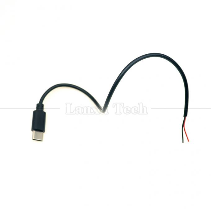 Προσαρμοσμένη φόρτιση δεδομένων 2 4 πυρήνες USB τύπου C αρσενικό θηλυκό σε απογυμνωμένο ανοιχτό καλώδιο άκρου καλωδίου 6