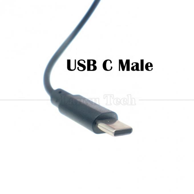 Προσαρμοσμένη φόρτιση δεδομένων 2 4 πυρήνες USB τύπου C αρσενικό θηλυκό σε απογυμνωμένο ανοιχτό καλώδιο άκρου καλωδίου 3